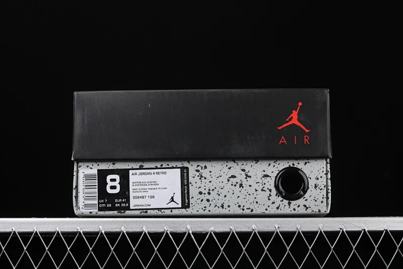 All categories Air Jordan Jordan series basketball shoes Air Jordan 4 Air Jordan 4 Motorsport AJ4 Joe 4 Racing White Red 308497-106
